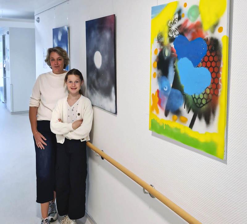 Trauernde Kinder stiften ihre Graffitis